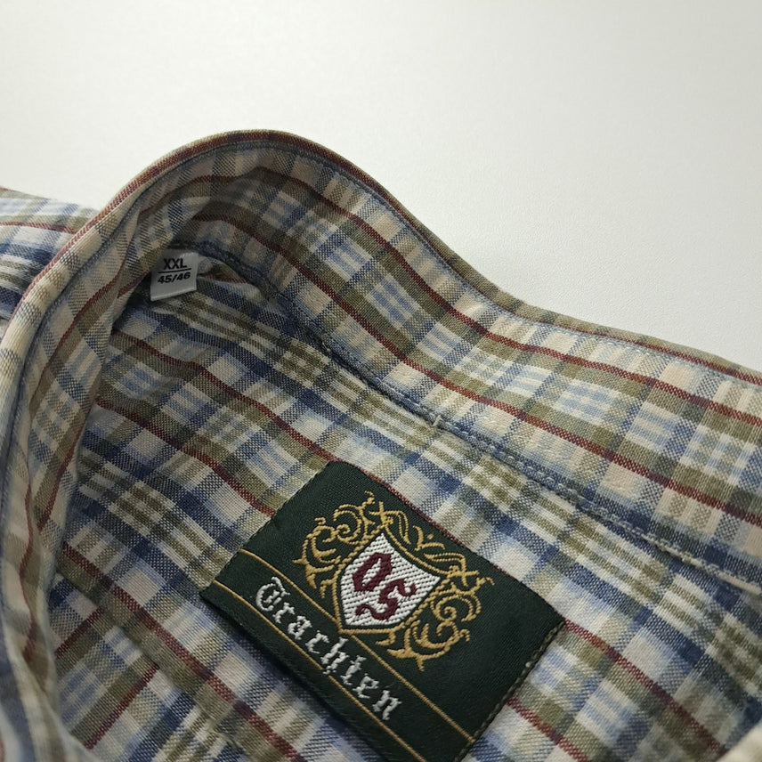 [BUNJANG] CK360 Trachten Checkered Shirt / CK360 2XL 오에스 90s 독일 트라흐텐 알펜 반팔 셔츠 남방
