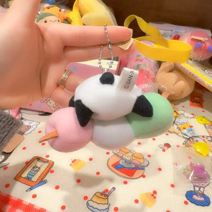 [BUNJANG] San-X Tarepanda Dango Doll Keychain / 고전 산엑스 타래팬더 타레판다 당고 인형 키링