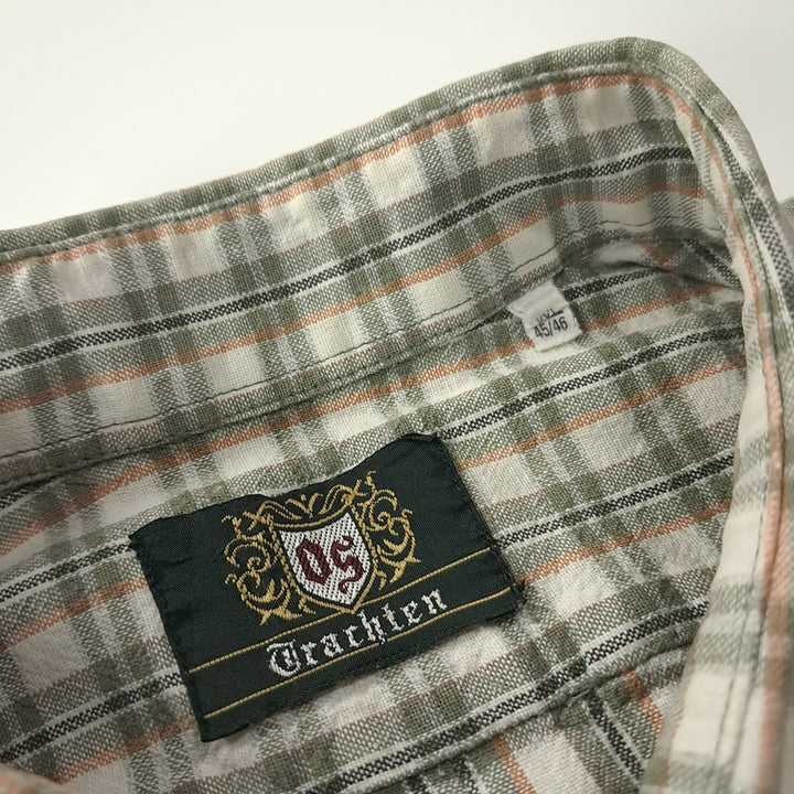 [BUNJANG] CK361 90s Linen Trachten Alpine Short Sleeve Shirt / CK361 2XL 오에스 90s 린넨 독일 트라흐텐 알펜 반팔 셔츠 남방