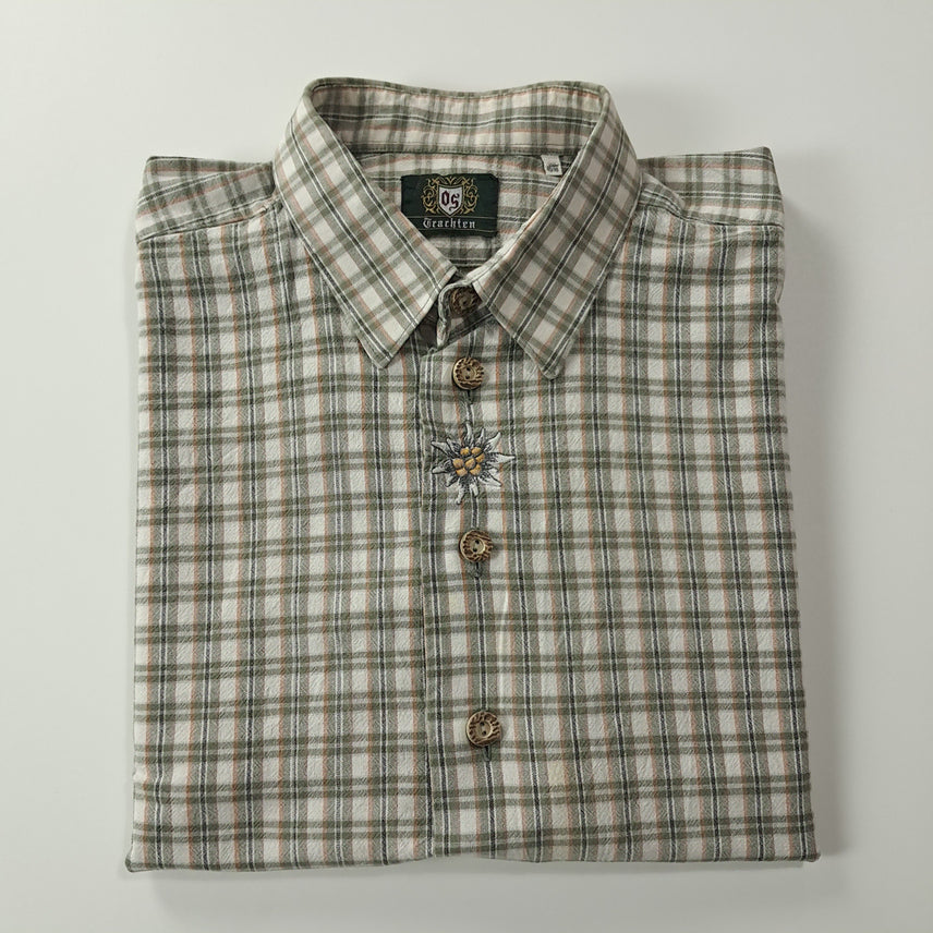 [BUNJANG] CK361 90s Linen Trachten Alpine Short Sleeve Shirt / CK361 2XL 오에스 90s 린넨 독일 트라흐텐 알펜 반팔 셔츠 남방