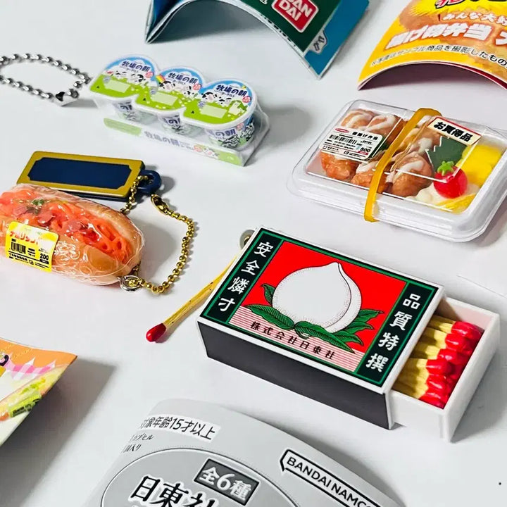 [BUNJANG] Megmilk Miniature Food Keyring Bundle Set / 일본 가챠 키링 음식 미니어처 메그밀크 도시락 매점빵 성냥