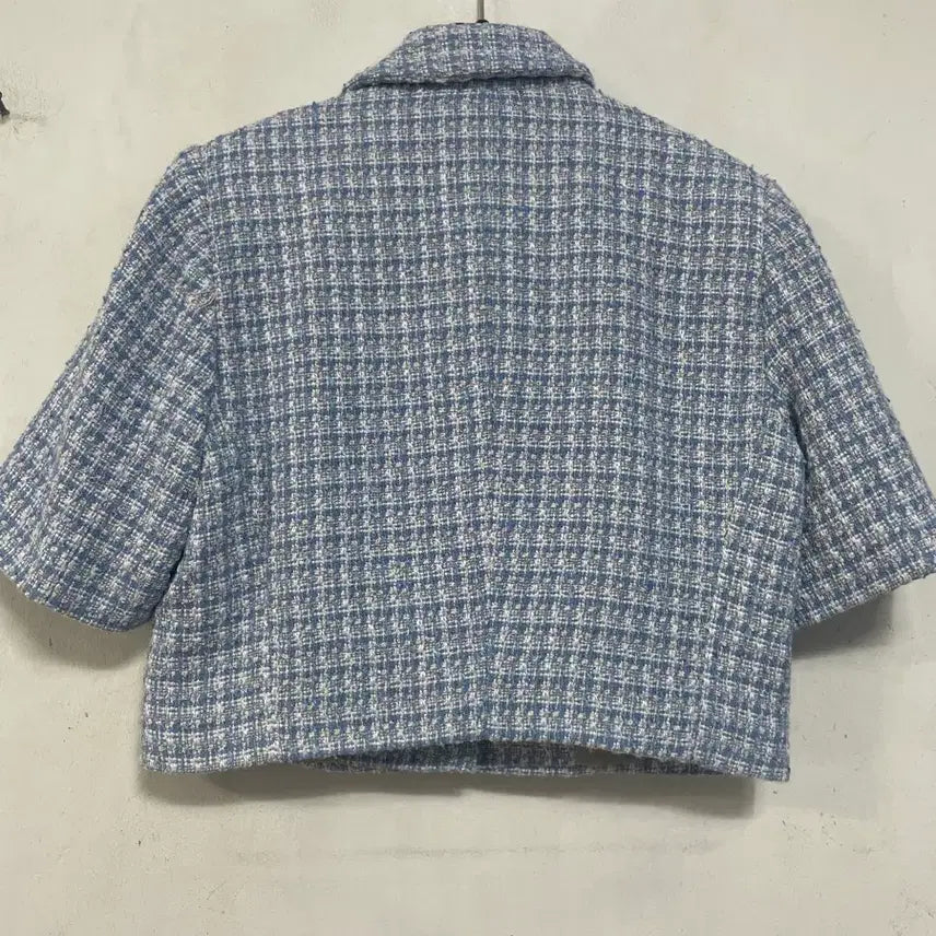 [BUNJANG] N6225 Tweed Cropped Jacket / 초특가)N6225 카라 트위드 자켓.크롭.정장오피스하객