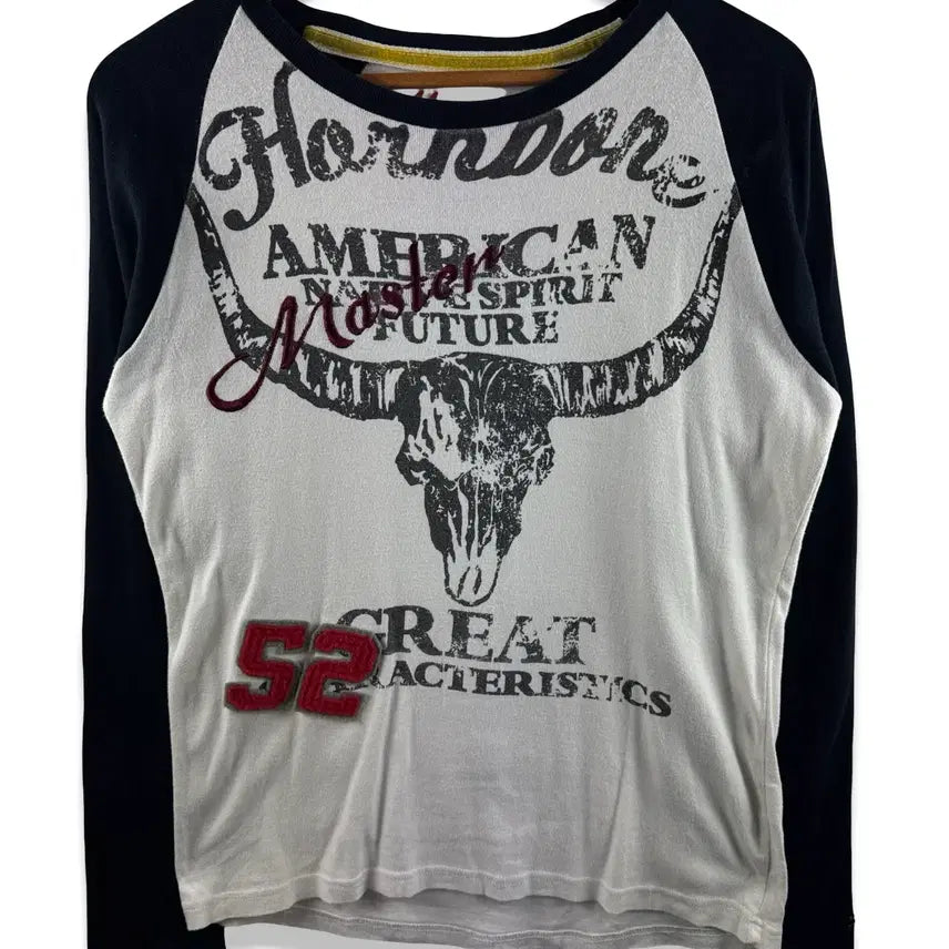 [BUNJANG] Y2K Raglan Long Sleeve Shirt / JPN Y2K 나그랑 롱슬리브3082
