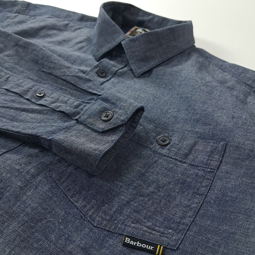 [SOLD OUT] CK363 M 바버 페이즐리안감 샴브레이 셔츠 남방