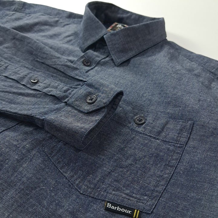 [SOLD OUT] CK363 M 바버 페이즐리안감 샴브레이 셔츠 남방