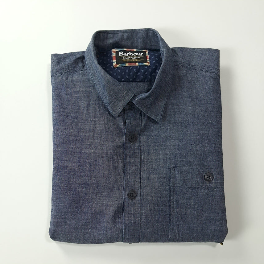 [SOLD OUT] CK363 M 바버 페이즐리안감 샴브레이 셔츠 남방