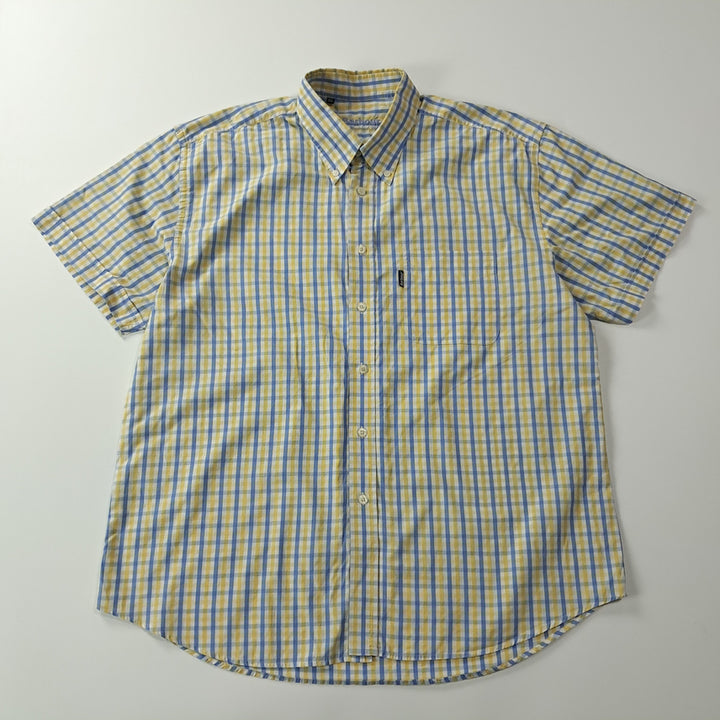 [BUNJANG] CK365 2XL 바버 00s 옐로우 블루 멀티 체크 반팔 셔츠 남방 / CK365 2XL 바버 00s 옐로우 블루 멀티 체크 반팔 셔츠 남방
