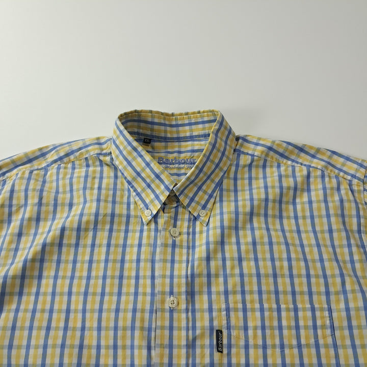 [BUNJANG] CK365 2XL 바버 00s 옐로우 블루 멀티 체크 반팔 셔츠 남방 / CK365 2XL 바버 00s 옐로우 블루 멀티 체크 반팔 셔츠 남방
