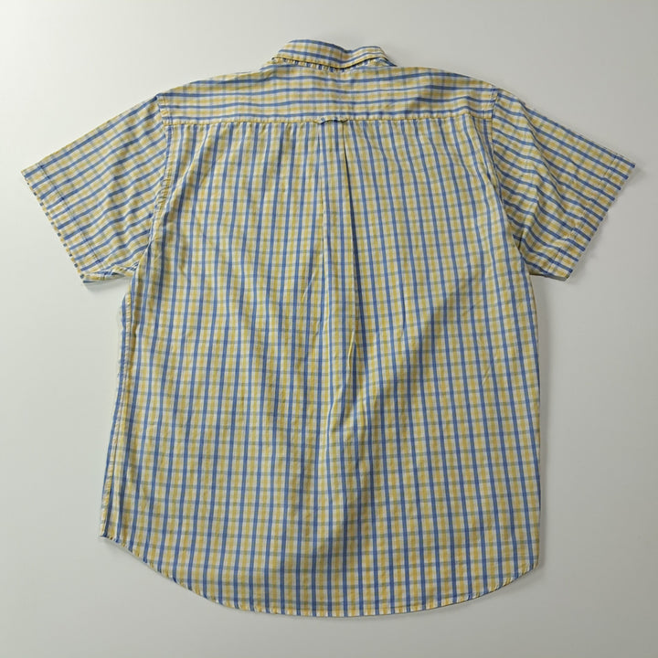 [BUNJANG] CK365 2XL 바버 00s 옐로우 블루 멀티 체크 반팔 셔츠 남방 / CK365 2XL 바버 00s 옐로우 블루 멀티 체크 반팔 셔츠 남방