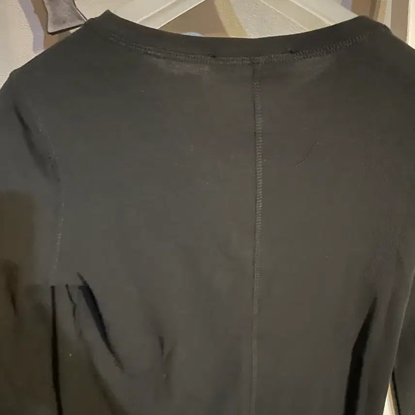 [BUNJANG] Blank 03 Cotton Henley Neck T-Shirt Black / 블랭크 03 코튼 헨리넥 티셔츠 블랙