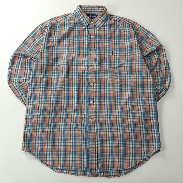 [SOLD OUT] CK370 L 폴로 90s 블레어 마드라스체크 셔츠 남방