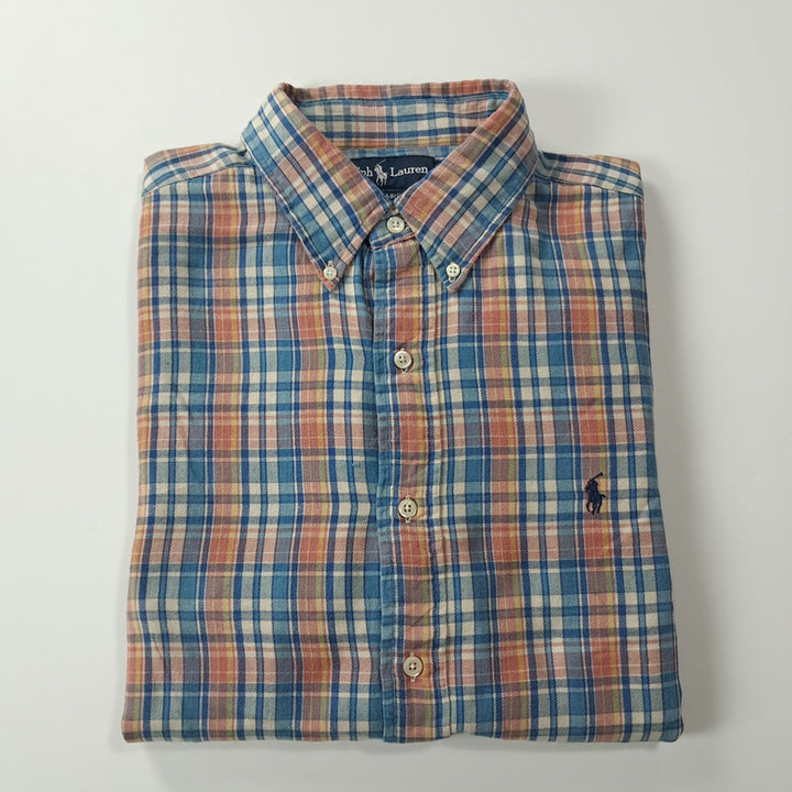 [SOLD OUT] CK370 L 폴로 90s 블레어 마드라스체크 셔츠 남방