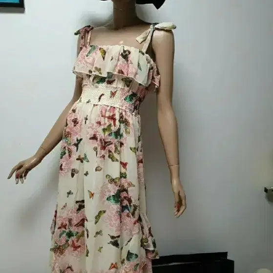 [BUNJANG] Cardigan, Dress, Sleeveless Top and Bag Set / 가디건 원피스 나시 가방