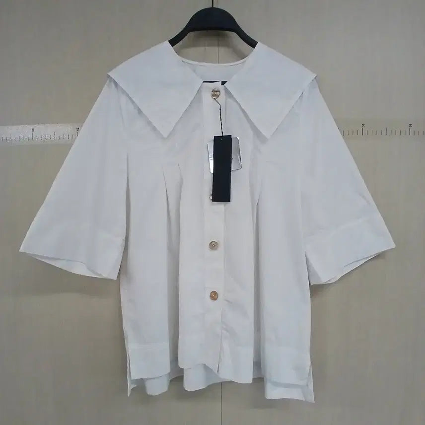 [BUNJANG] Karl Lagerfeld Sailor Collar White Blouse / 칼라거펠트 세일러 카라 반팔 블라우스 화이트