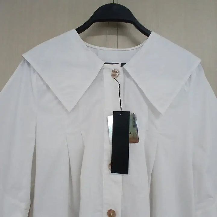 [BUNJANG] Karl Lagerfeld Sailor Collar White Blouse / 칼라거펠트 세일러 카라 반팔 블라우스 화이트
