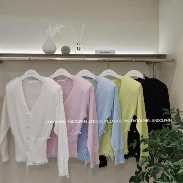 [BUNJANG] 엔돌핀 진주 투웨이 니트가디건 / 엔돌핀 진주 투웨이 니트가디건