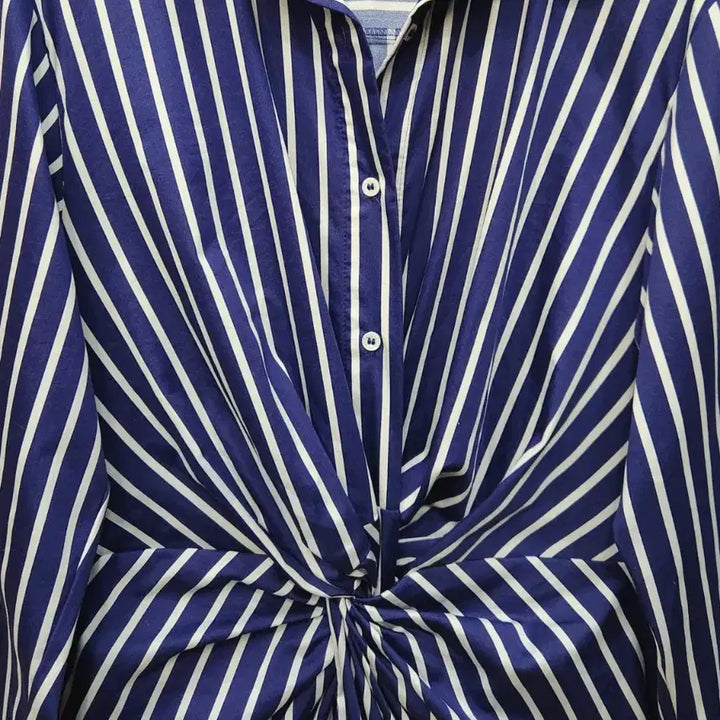 [SOLD OUT] 자라 스트라이프 꼬임 셔츠원피스