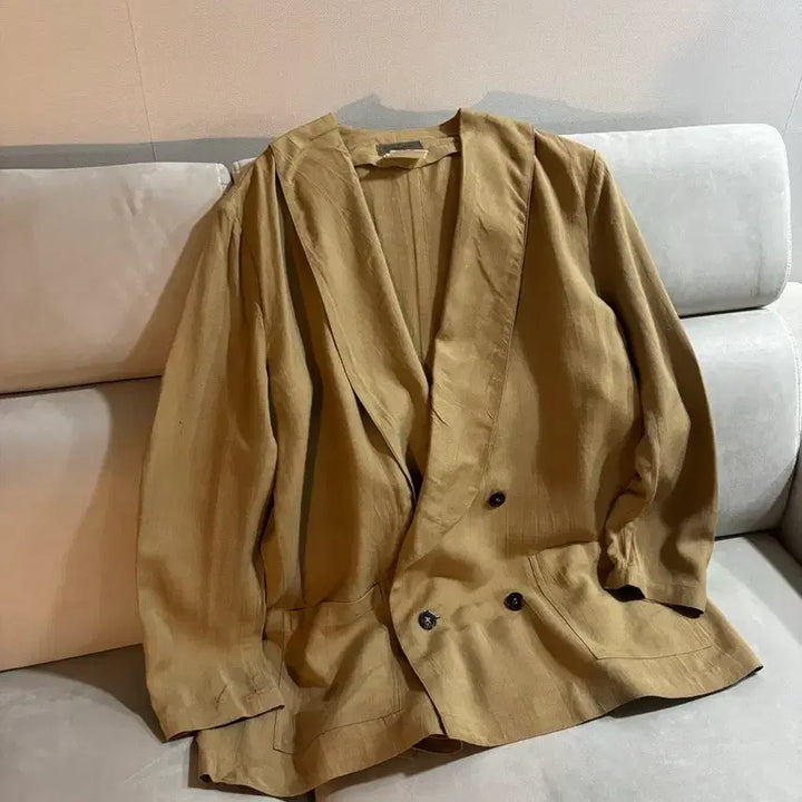 [BUNJANG] Yohji Yamamoto 요지야마모토 더블 브레스트 린넨자켓 / Yohji Yamamoto 요지야마모토 더블 브레스트 린넨자켓
