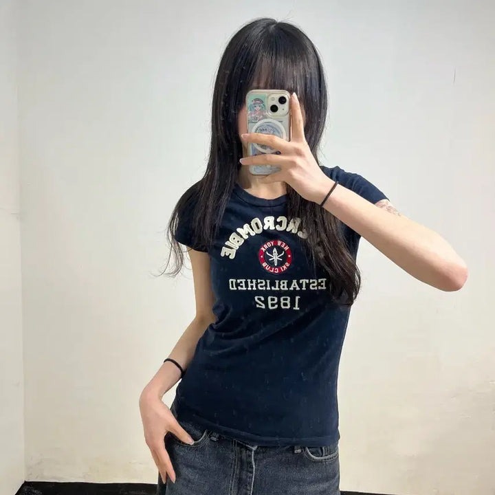 [SOLD OUT] 아베크롬비 네이비 반팔