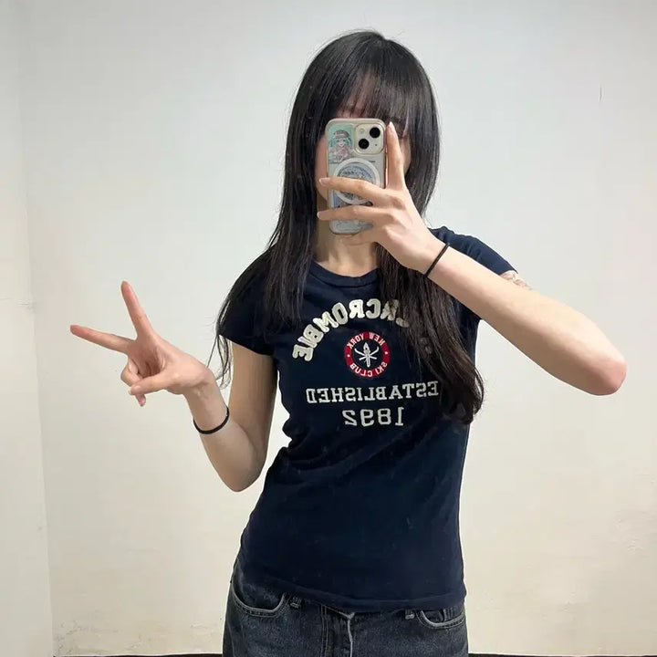 [SOLD OUT] 아베크롬비 네이비 반팔