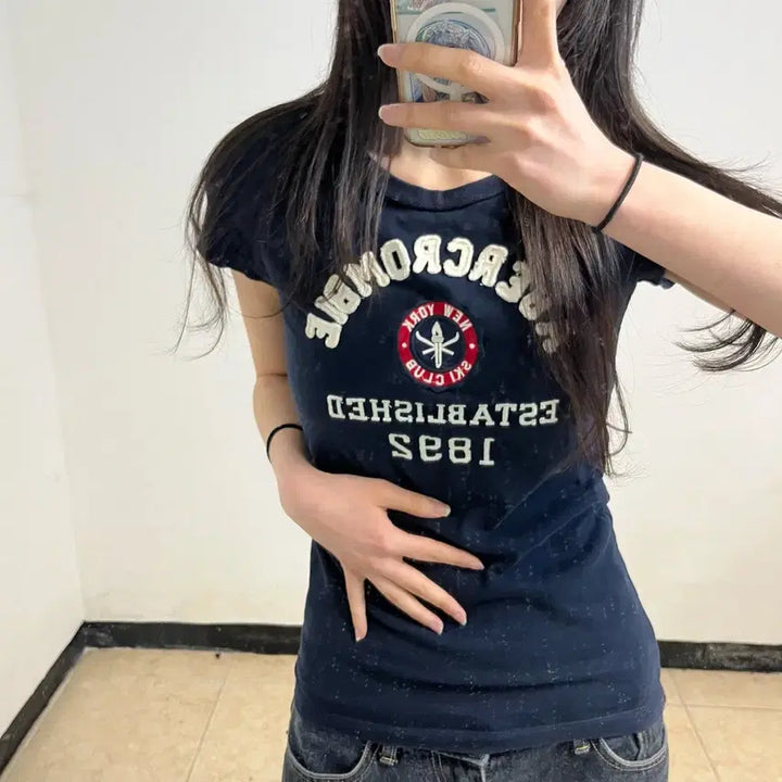 [SOLD OUT] 아베크롬비 네이비 반팔