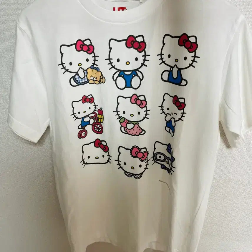 [BUNJANG] Uniqlo Kitty Custom T-shirt / 택 O 유니클로 키티 커스텀 반팔 M사이즈