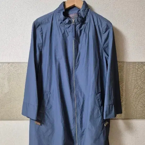 [SOLD OUT] 지센 밴드넥 A라인 집업 롱 자켓(90)