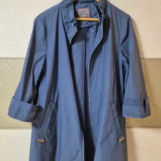[SOLD OUT] 지센 밴드넥 A라인 집업 롱 자켓(90)