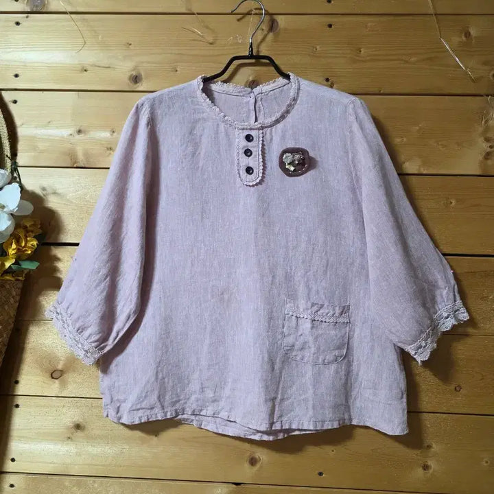 [SOLD OUT] 린넨100%  셔츠 바지(세트)코사지 코디용