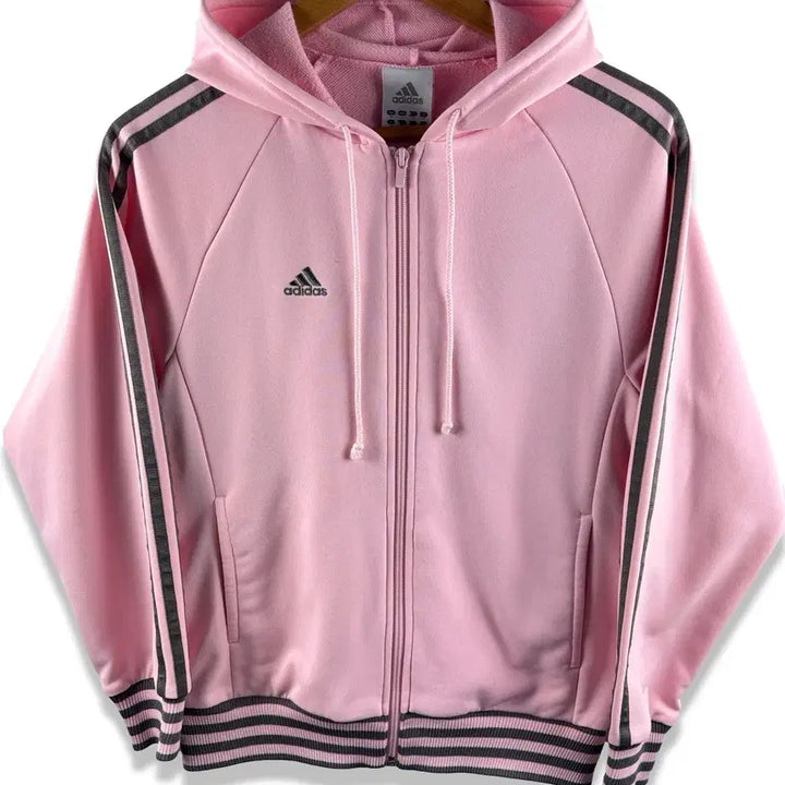 [BUNJANG] Adidas Pink Gray Strawberry Milk Hoodie / 아디다스 핑크 그레이 딸기우유 후드플락3100