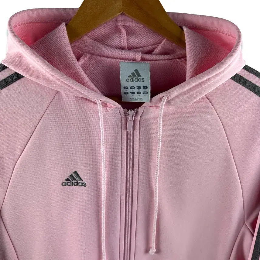 [BUNJANG] Adidas Pink Gray Strawberry Milk Hoodie / 아디다스 핑크 그레이 딸기우유 후드플락3100