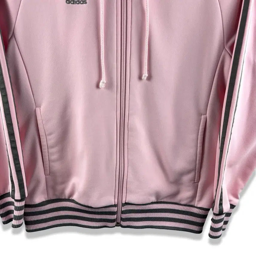 [BUNJANG] Adidas Pink Gray Strawberry Milk Hoodie / 아디다스 핑크 그레이 딸기우유 후드플락3100
