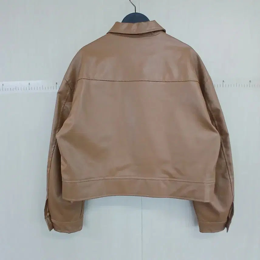 [BUNJANG] Brenda &amp; Brendon Camel Eco Leather Jacket / 브렌다 브렌든 카멜 에코 레더 자켓