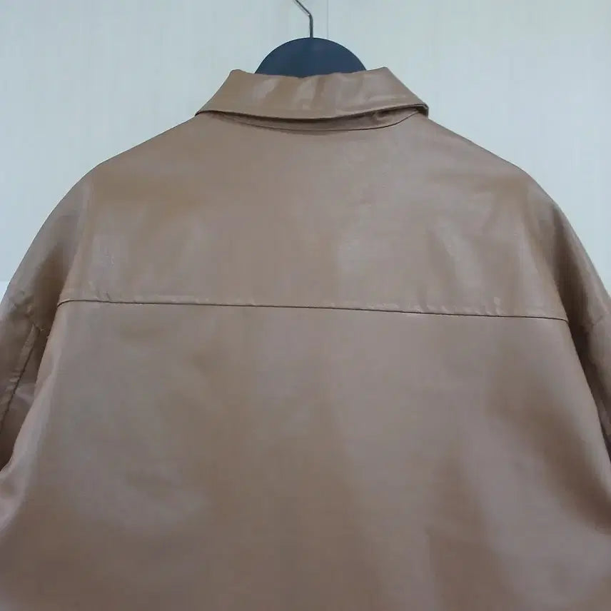 [BUNJANG] Brenda &amp; Brendon Camel Eco Leather Jacket / 브렌다 브렌든 카멜 에코 레더 자켓