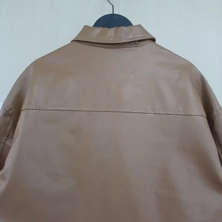 [BUNJANG] Brenda &amp; Brendon Camel Eco Leather Jacket / 브렌다 브렌든 카멜 에코 레더 자켓