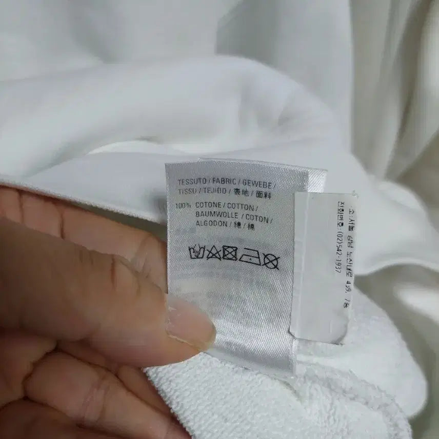 [BUNJANG] Balenciaga White Front Logo Hoodie Large 105 / 발렌시아가 화이트 프론트 로고 후드티 실측 큰105 백화점판