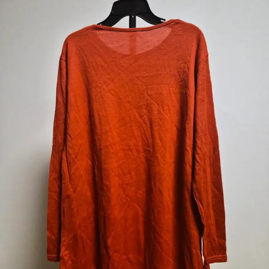 [BUNJANG] Orange Long Sleeve Knit Top (Size 55-99) / (새상품)오렌지색 여성 긴팔 티셔츠 55~99사이즈
