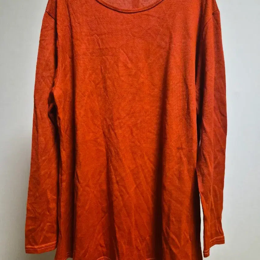 [BUNJANG] Orange Long Sleeve Knit Top (Size 55-99) / (새상품)오렌지색 여성 긴팔 티셔츠 55~99사이즈