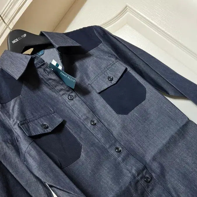 [BUNJANG] Perry Ellis Denim Shirt / 페리엘리스 데님 셔츠 남방55/새상품
