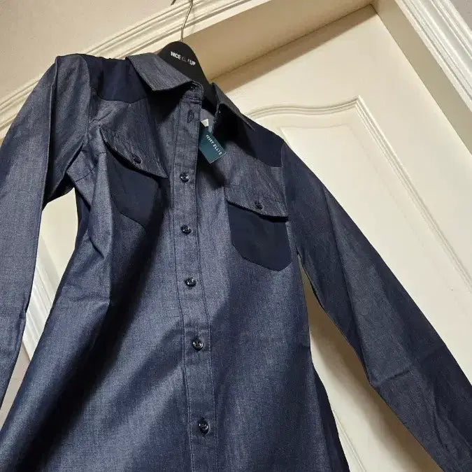 [BUNJANG] Perry Ellis Denim Shirt / 페리엘리스 데님 셔츠 남방55/새상품