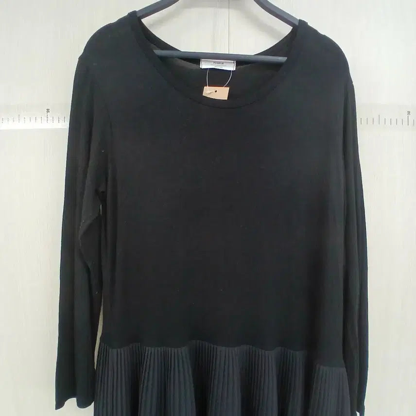 [BUNJANG] Black Pleated Long Dress / 블랙 플리츠 롱 원피스
