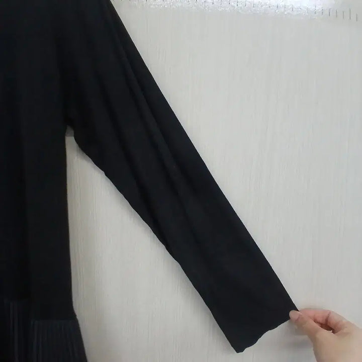 [BUNJANG] Black Pleated Long Dress / 블랙 플리츠 롱 원피스