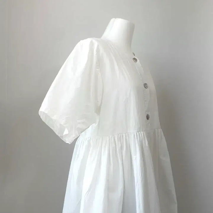 [SOLD OUT] 베이비돌 화이트 셔츠 원피스 소녀룩 모리걸 반팔원피스