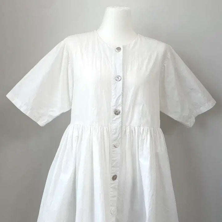 [SOLD OUT] 베이비돌 화이트 셔츠 원피스 소녀룩 모리걸 반팔원피스