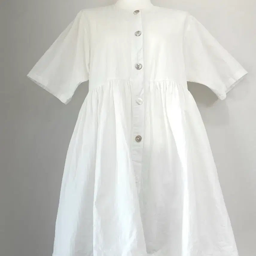 [SOLD OUT] 베이비돌 화이트 셔츠 원피스 소녀룩 모리걸 반팔원피스