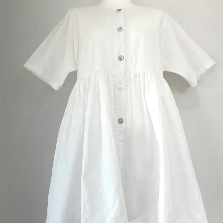[SOLD OUT] 베이비돌 화이트 셔츠 원피스 소녀룩 모리걸 반팔원피스