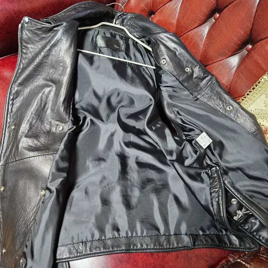 [BUNJANG] Black Lambskin Leather Vest / 양가죽블랙조끼