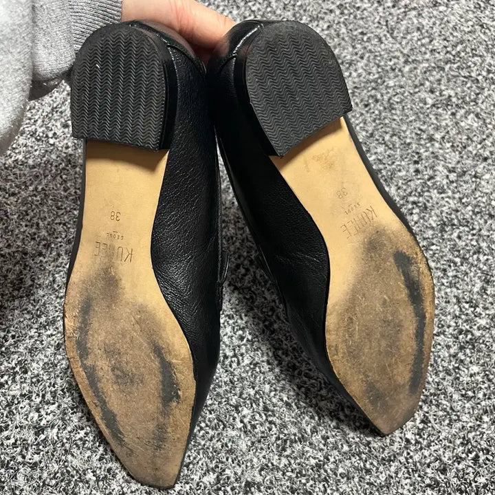 [BUNJANG] KUHEE Leather Black Loafers Women&