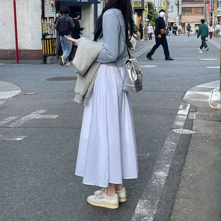 [BUNJANG] Bring It Layered Summer Long Dress Set / 가격내림) 에이블리 브링잇 가디건 레이어드 여름 롱원피스