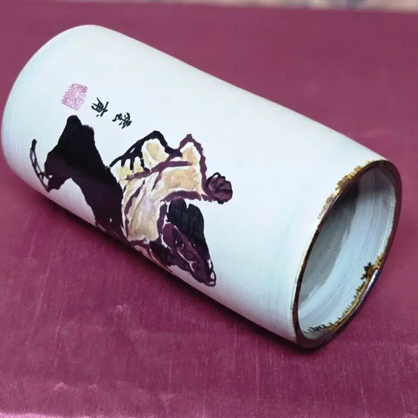 [BUNJANG] Unbo Kim Ki-chang Porcelain Pencil Case / *운보 김기창 화백의 도자기필통(전사방식)